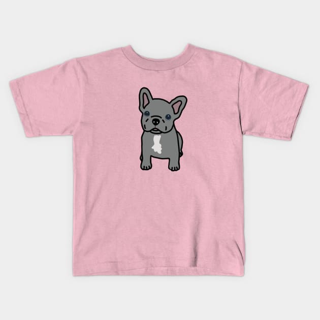 Frenchie Staring Into Your Soul Kids T-Shirt by JileeArt